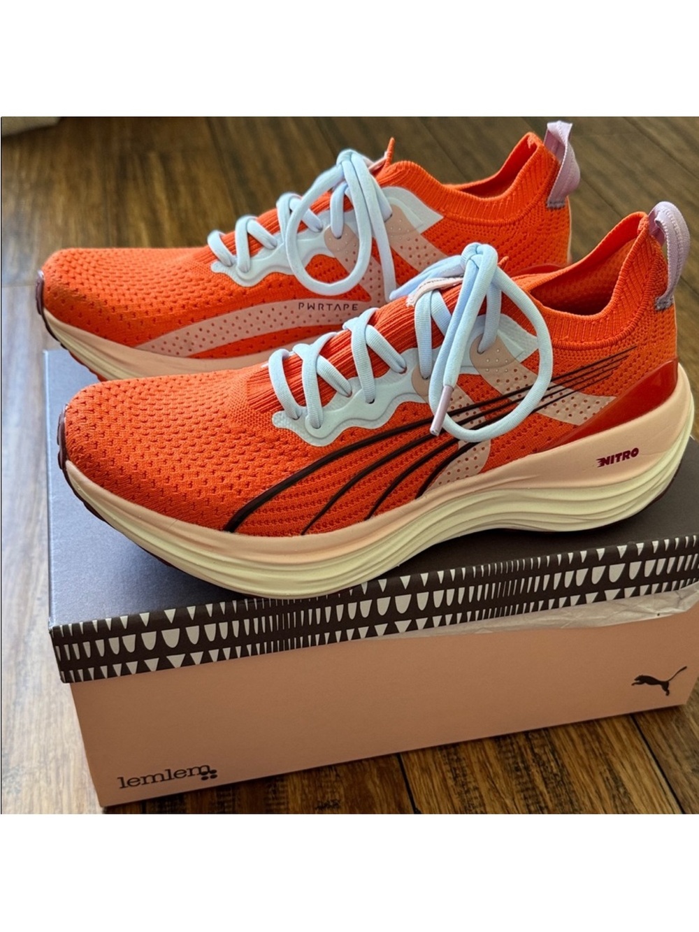 Puma Nitro Running Shoes 8.5 ForeverRun NEW in Box Cayenne Orange Sneakers Knit
